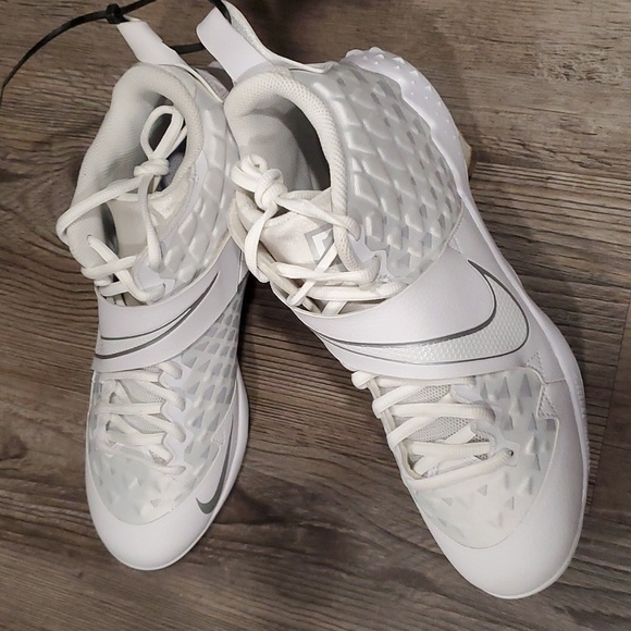 Nike Force Air Trout 6 Pro Whitw Metal Baseball Cleats Size 9 main image 4
